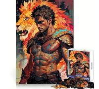 Lion ﹨u Gladiator 1000 Piece Jigsaws for Teenagers Puzzle Cognitive Boost Perfect Connection Fun Play (38x26cm)