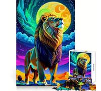 Lion Under A Full Moon 1000-piece Puzzle for Teenagers Reason Skill Stress Relief Enjoyable Challenge Home Accent (38x26cm)