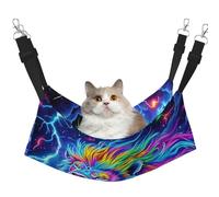 Lion Universe Designed For Fluorescent Black Light Printed Pet Hammock - Sleeping Hammock For Cats, Rabbits, Ferrets, Puppies, Small Animals