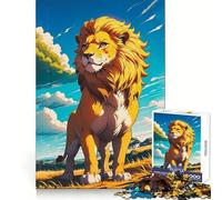 Lion Vector 1000 Pieces Jigsaws Adults Puzzles Mind Exercise Pastime Game Family Play Thoughtful Gift (38x26cm)
