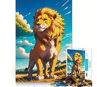 Lion Vector Jigsaw Puzzles for Adults1000 Pieces Reason Skill Fine Detail Happy Challenge Art Display (38x52cm)