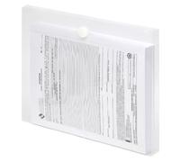 Lion Vel-Close-R Clear Poly Envelopes with Gusset, Letter, Side Load, 6 EA/Pack, 1 Pack (22030-CR)