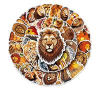 Lion Vinyl Stickers - 50 PCS, Waterproof, Gift for Kids & Adults, Perfect for Laptop, Water Bottle, Scrapbook, Skateboard, Bike, Phone