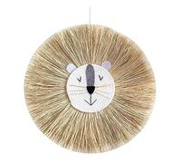 Lion Wall Art Nursery Macrame Wall Hanging Art Nordic Style Woven Cute Lion Wall Decor with Lanyard Wall Art Kids Bedroom Accessories 50x60cm Style1