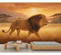 Lion Wallpaper Wildlife Animal Wallpaper African Savanna Animals Murals for Walls for Bedrooms Living Room Poster 300 X 210 cm