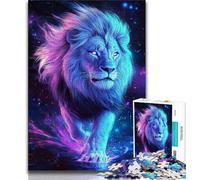 Lion Wearing Headphones Jigsaws 1000 Pieces for Teenagers,Stress Reliever Difficult Challenge Deal As Gifts for The Whole Family (75x50cm)