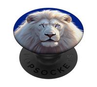 LION WHITE FACE I LOVE LIONS PopSockets Adhesive PopGrip