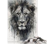 Lion Wild Majesty Jigsaw Puzzles Puzzles for Adults Kids. 520 Pieces Whimsical Challenge Toy Educational Game Home Decoration for Educational Games Gifts 520pcs (52x38cm)