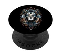 Lion Wildlife Wildcat Crown Savanna King Kingdom PopSockets Adhesive PopGrip