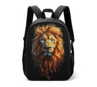 Lion with Blue Eyes Casual Daypack Daily Backpacks Travel Shoulder Bag with Adjustable Straps for Women Men