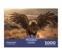 Lion with Elder Wings Jigsaw Puzzles for Adults Kids Interesting Puzzles 1000 Piece Brain Challenge for Adults Gifts 70x50cm/1000pcs