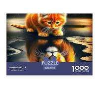 Lion with Mystical Savanna Landscape Smooth Pieces Excellent Brain Training, Suitable for Family Entertainment And Personal Relaxation 70x50cm/1000pcs