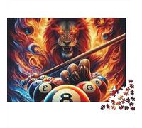 Lion with Pool Balls 1000 Piece Jigsaw Puzzle for Adults 52x38cm/1000pcs