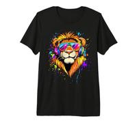 Lion with Sunglasses Big Cat Lions Mane Lion Love Wild Lions Premium T-Shirt