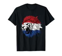 Lion with The Dutch Flag Vintage Netherlands Holland Pride T-Shirt