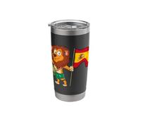 Lion with The Spain Flag Stainless Steel Insulated Tumbler