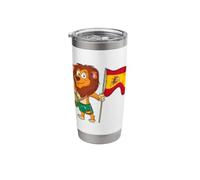 Lion with The Spain Flag Stainless Steel Insulated Tumbler