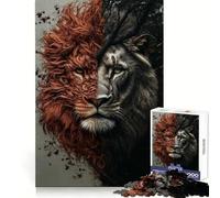 Lion with Two Faces Jigsaw for Teenagers1000 Pieces Recall Power Rich Detail Family Activity Nice Decor (38x26cm)