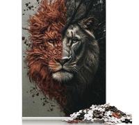 Lion with Two Faces Puzzles 500 Pieces for Teenagers Gifts Puzzle for Adults And Teenager Educational Game Challenge Toy 500pcs (52x38cm)