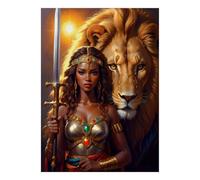 Lion Woman Sword 1000pcs Mini Puzzle For Adults Challenging