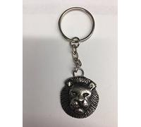 Lion ZLKR made of fine English Pewter on a split ring keyring