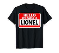 Lionel Hello Hi My Name Is Tshirt Name On Custom T-Shirt