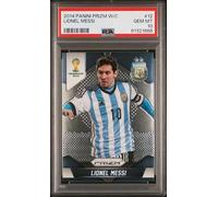 Lionel Messi 2014 Panini Prizm World Cup Soccer Card #12 Graded PSA 10