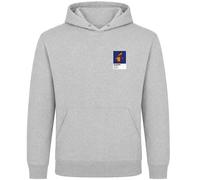 Lionel Messi Barcelona 3 Icon Frame Men's Hoodie - Gray / 5XL
