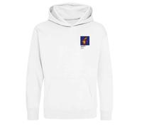 Lionel Messi Barcelona Icon Frame Kids Hoodie - White / 5-6 years