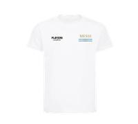 Lionel Messi Flag Logo Kids T-Shirt - White / XS Men