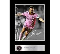 Lionel Messi Inter Miami Pre Printed Signature Signed Mounted Photo Display 1 Printed Picture 10x8 Inch Mount
