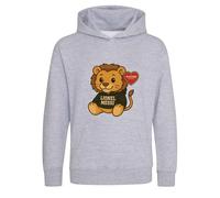 Lionel Messi Lion Logo Kids Hoodie - Gray / 4-5 years