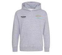 Lionel Messi Logo 3 Kids Hoodie - Gray / 12-13 years