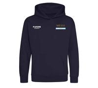 Lionel Messi Logo 3 Kids Hoodie - Navy / 3-4 years