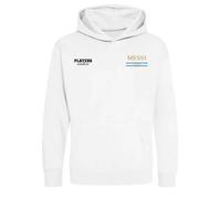 Lionel Messi Logo 3 Kids Hoodie - White / S Men
