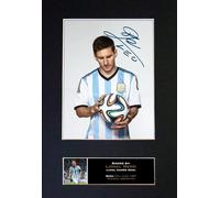 LIONEL MESSI Signed Autograph #2 Argentina Football Reproduction Digital Signature Print Poster Mounted A4#503U