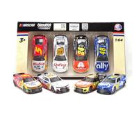 Lionel Racing 4 Pack 1:64 Diecast Cars: Kyle Larson, Chase Elliott, Alex Bowman & William Byron 2024 Darlington Throwback NASCAR Cars for Adult Collectors & Racing Fans