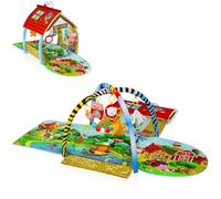 Lionelo Agnes Plus 2in1 Playmat Baby Gym from Birth, Playhouse with Vibrant Colours, Educational Toys, Safe & Washable, Stimulate & Nurture Your Baby's Development, Infant Learning & Fun, 142x142x45cm