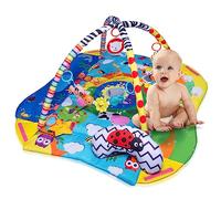Lionelo Anika Plus 2in1 Play Mat and Playpen for Newborns and Toddlers Enhanced Sensory and Motor Skill Development with Tummy Time Pillow, Interactive Toys & Safety Certified for Infants 115x110x53cm