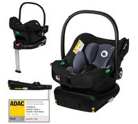 Lionelo Astrid i-Size Set Car Seat 40-87 cm with ISOFIX Base & Support Leg, R129 i-Size Infant Carrier 0+, ADAC 5 Safety, Rear-Facing, Memory-Foam Headrest, Stroller Travel System Compatible