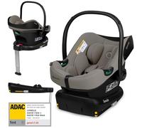 Lionelo Astrid i-Size Set Car Seat 40-87 cm with ISOFIX Base & Support Leg, R129 i-Size Infant Carrier 0+, ADAC 5 Safety, Rear-Facing, Memory-Foam Headrest, Stroller Travel System Compatible