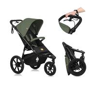 LIONELO Azura Jogging Pushchair from 6 Months to 22 kg Tricycle Jogging Pushchair Adjustable Backrest to a Reclining Position Large Pneumatic Wheels Full Shock Absorption XXL Hood