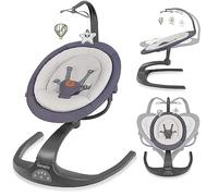 LIONELO Baby Electric Swing & Bouncer RINA 2in for newborns with 360° Rotating Seat, Dual Motion Rocking, Remote Control, Adjustable Backrest, Timer, 12 Melodies, 5 Swing speeds USB or Battery Powered