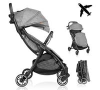 Lionelo Julie ONE Lightweight Baby Stroller, Compact Foldable Pushchair for Newborns to 22kg, Adjustable Recline & Footrest, Ventilated Backrest, Extended Canopy, Footmuff, Mosquito Net & Travel Bag