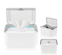 Lionelo BabyBliss Cloth Warmer 20W - 3 Heat Settings, Night Light, Touch Panel, Keeps Wipes Moist and Warm