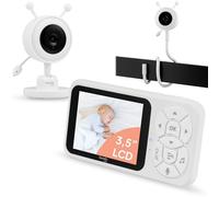 LIONELO Babyline 3.4 No-Wi-Fi Video Baby Monitor | 3.5-Inch Screen, Night Vision, VOX, Two-Way Talk, 200 m Range, Temperature Alerts, Lullabies and 4x Zoom