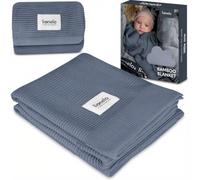 lionelo Bamboo Baby Blanket 100 x 75 cm | 100% Natural Bamboo Cotton, Soft, Breathable, Hypoallergenic and Suitable for Travel, Nursery or Changing