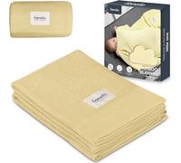 LIONELO Bamboo Blanket 100x75cm Lightweight Baby Blanket & Changing pad 100% Cotton Natural Soft Antibacterial Hypoallergenic Antifungal Perfect for yearound comfort Ideal for travel & nursery (Lemon)