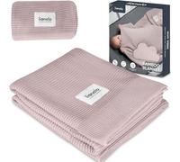 lionelo Bamboo Blanket & Changing Pad - 100x75cm, 100% Cotton, Soft, Antibacterial, Hypoallergenic, Year-Round Comfort, Ideal for Travel & Nursery