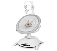 Lionelo Bella Electric Baby Bouncer for Infant with 360° Seat 6 Swing Motions 12 Melodies 5-Speed Rocker Levels, 3-Toy Bar, Backrest Adjustment, Motion Detection Safety Harness Remote & Modes (Light)